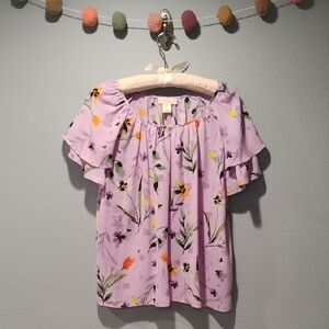 Cynthia Rowley Lavender Floral Shift Top